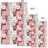 Pig Pattern Print Design 02 Area Rug