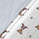 Greyhound Pattern Print Design 05 Premium Blanket
