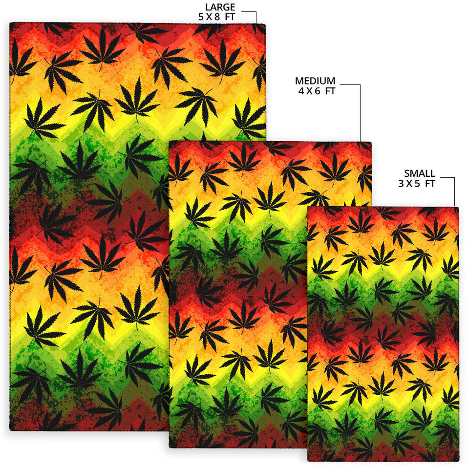 Canabis Marijuana Weed Pattern Print Design 03 Area Rug