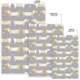 Cute Dachshund Dog Pattern Area Rug