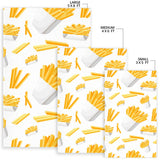 French Fries White Paper Box Pattern Area Rug