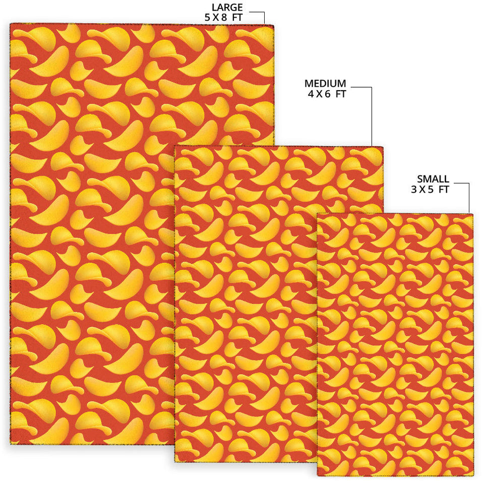 Potato Chips Pattern Print Design 05 Area Rug