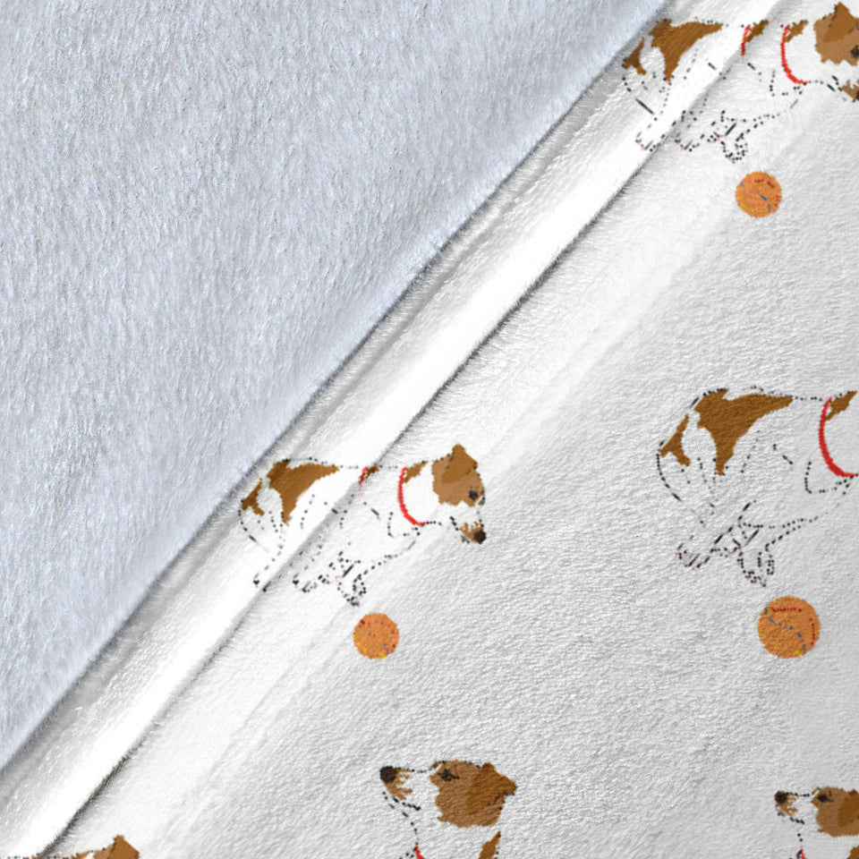 Jack Russel Pattern Print Design 05 Premium Blanket