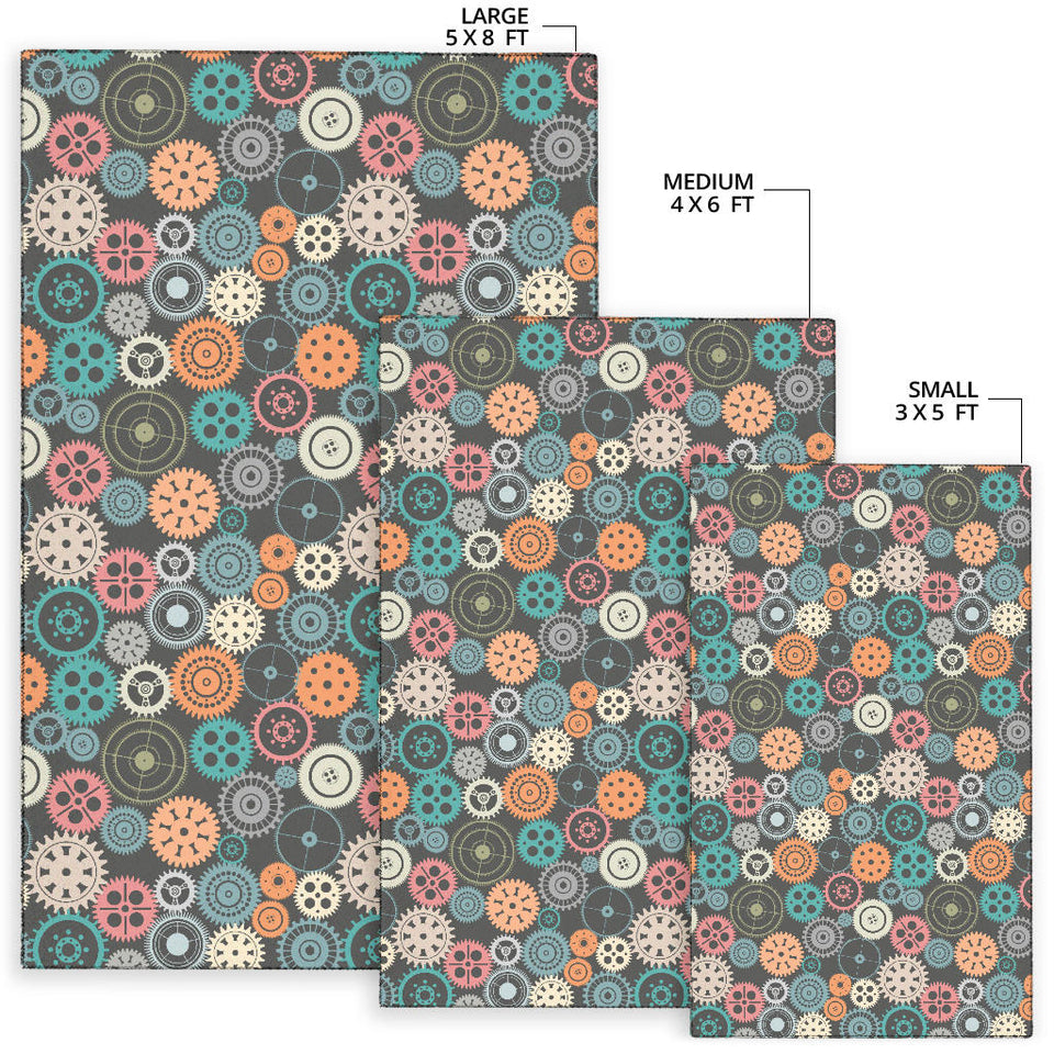 Gear Pattern Print Design 05 Area Rug