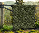 Digital Green Camo Camouflage Pattern Premium Quilt
