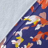 Goldfish Pattern Print Design 04 Premium Blanket