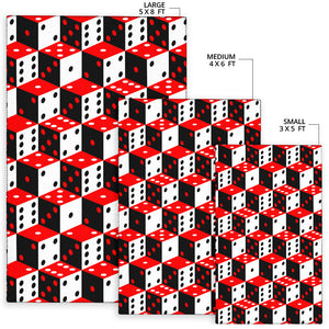Dice Pattern Print Design 02 Area Rug