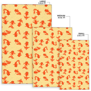 Goldfish Pattern Print Design 02 Area Rug