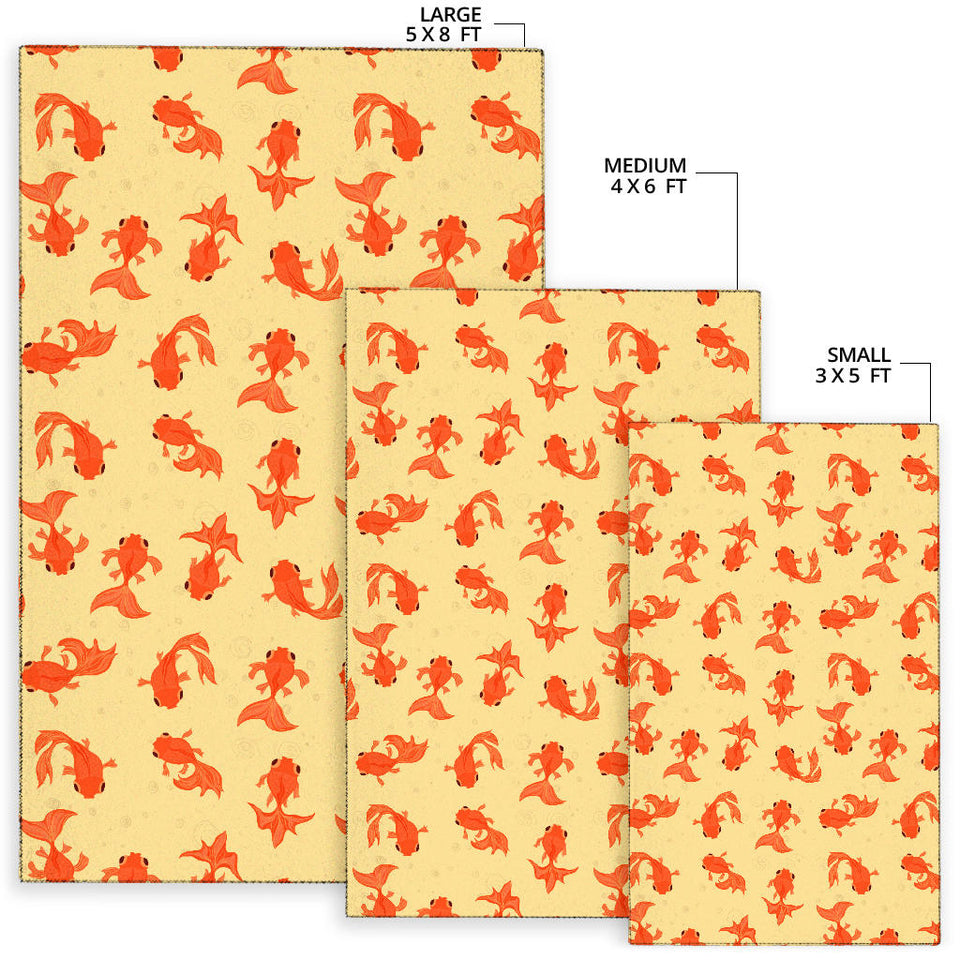 Goldfish Pattern Print Design 02 Area Rug