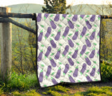 Eggplant Pattern Print Design 05 Premium Quilt