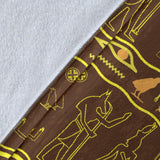 Egypt Hieroglyphics Pattern Print Design 03 Premium Blanket