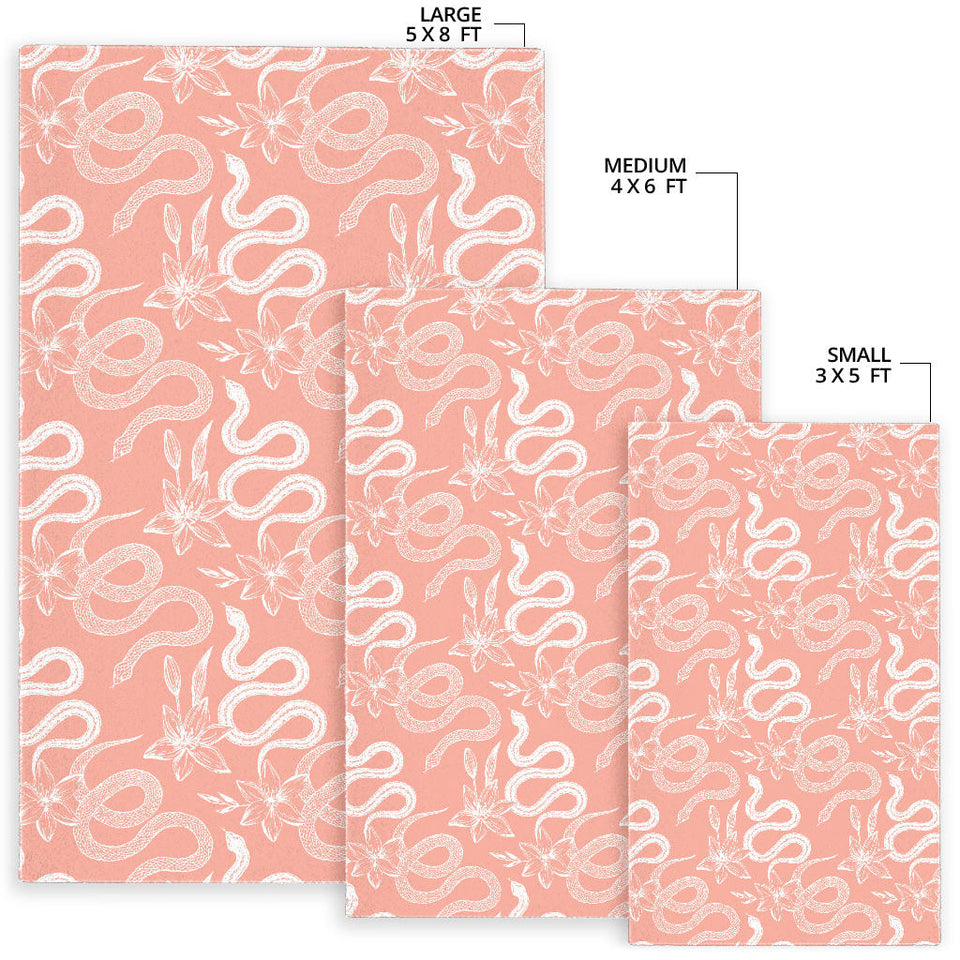 Snake Lilies Flower Pattern Area Rug