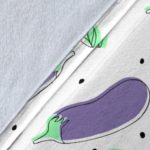 Eggplant Pattern Print Design 05 Premium Blanket