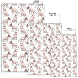 Bull Terrier Pattern Print Design 04 Area Rug