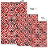 Casino Cards Suits Pattern Print Design 03 Area Rug