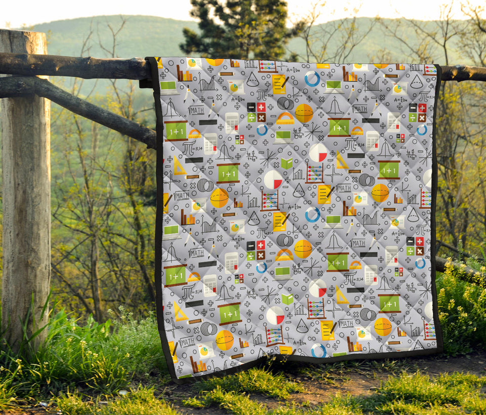 Math Pattern Print Design 04 Premium Quilt