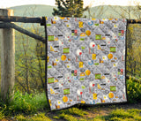 Math Pattern Print Design 04 Premium Quilt