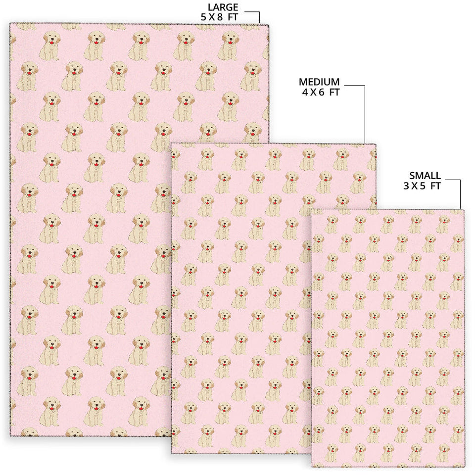 Golden Retriever Pattern Print Design 02 Area Rug