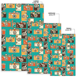 Camera Pattern Print Design 03 Area Rug