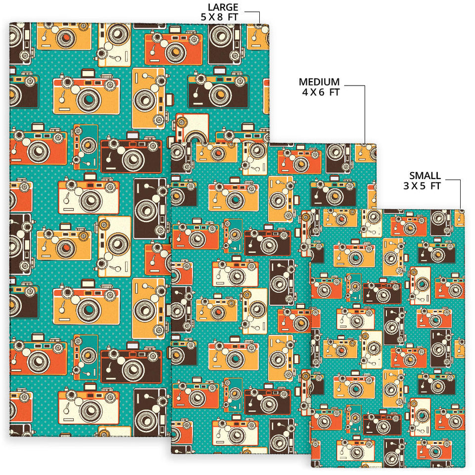 Camera Pattern Print Design 03 Area Rug