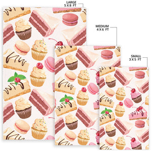 Cake Cupcake Sweets Pattern Area Rug