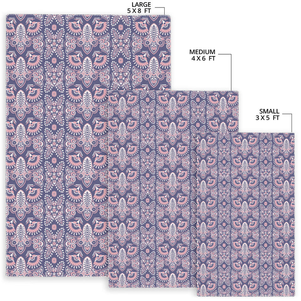 Indian Batik Style Pattern Area Rug