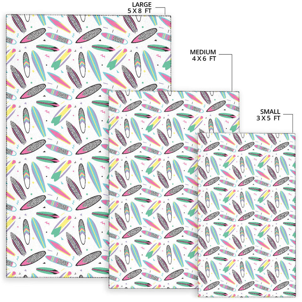 Surfboard Pattern Print Design 04 Area Rug