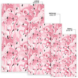 Pink Flamingos Pattern Background Area Rug