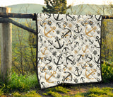 Anchors Rudders Pattern Premium Quilt