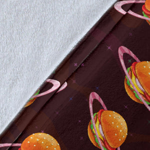 Hamburger Pattern Print Design 05 Premium Blanket