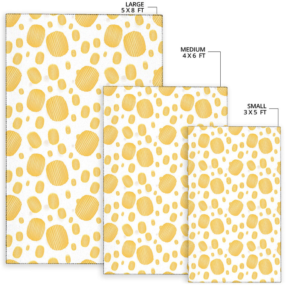 Potato Chips Pattern Print Design 03 Area Rug