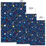 Music Notes Pattern Print Design 03 Area Rug