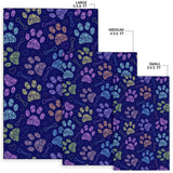 Dog Paws Pattern Print Design 02 Area Rug