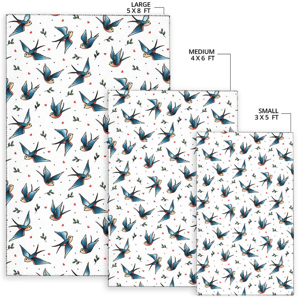 Swallow Pattern Print Design 04 Area Rug