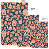 Christmas Gingerbread Cookie Pattern Area Rug