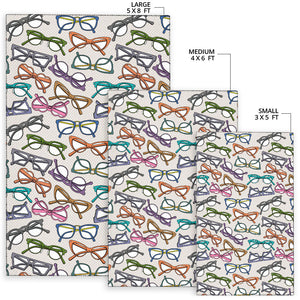 Sun Glasses Pattern Print Design 01 Area Rug