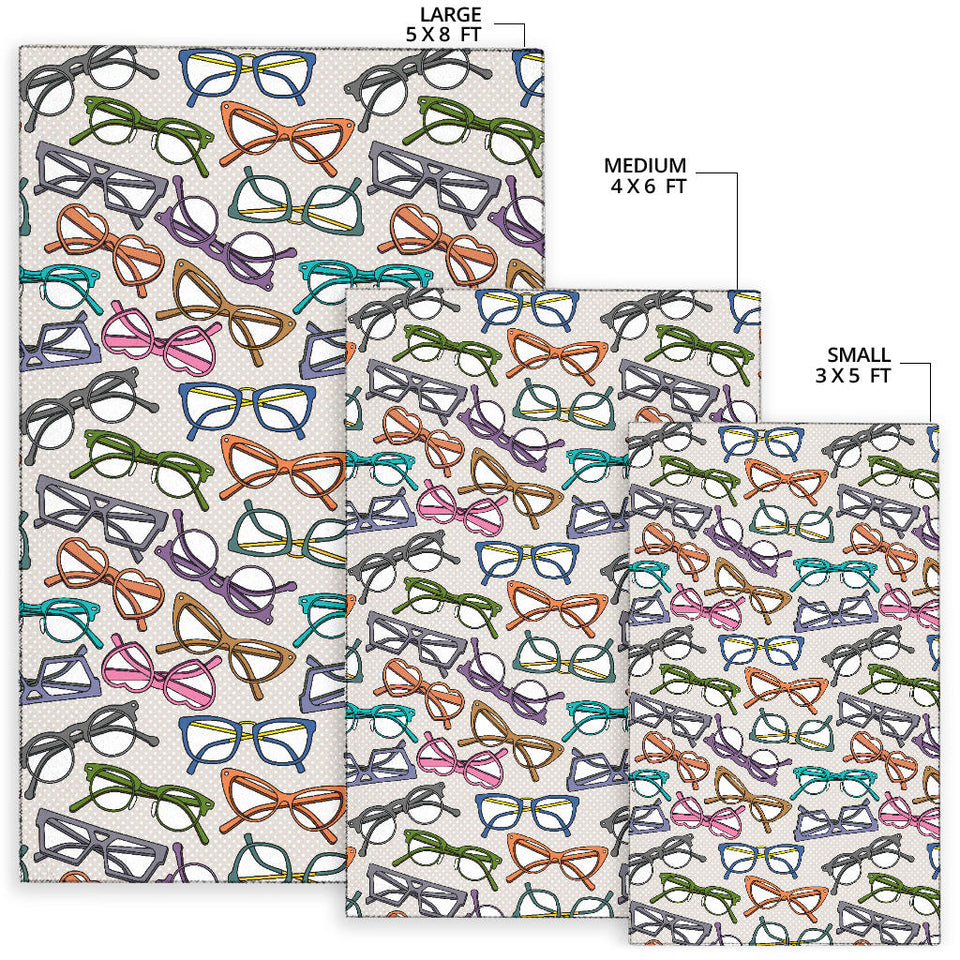 Sun Glasses Pattern Print Design 01 Area Rug