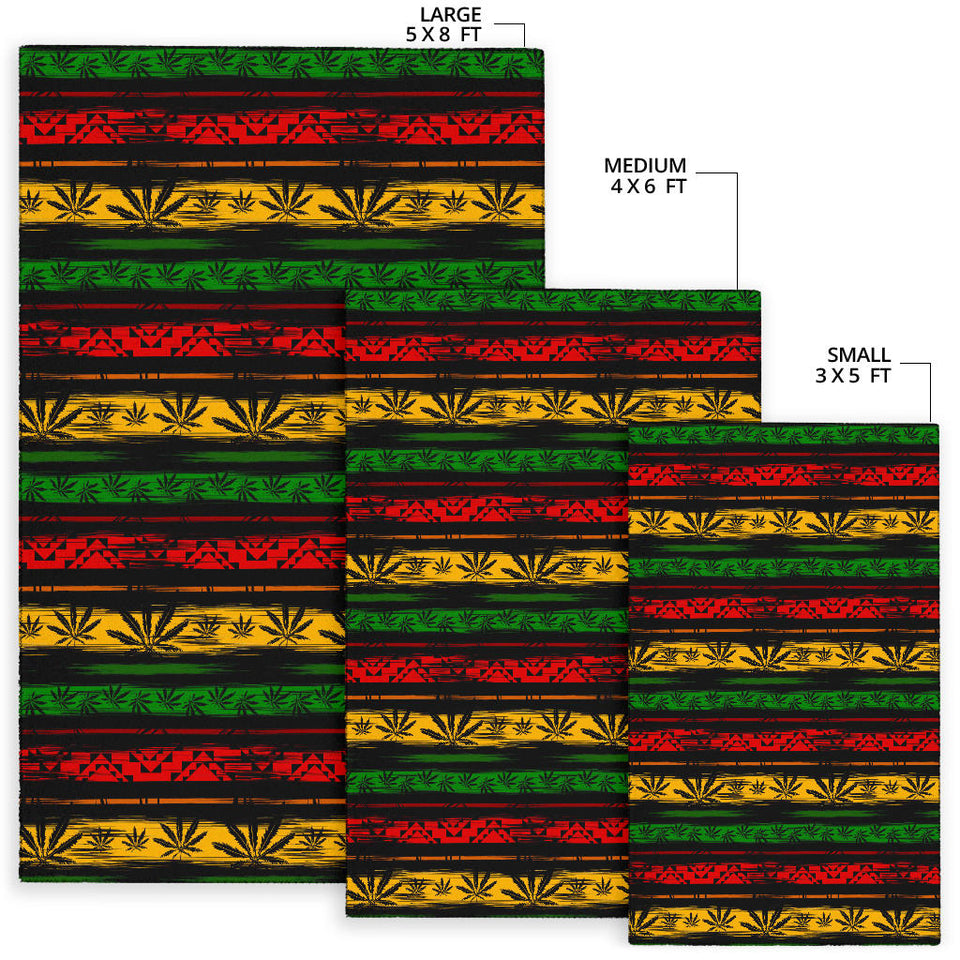Canabis Marijuana Weed Pattern Print Design 04 Area Rug