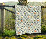 Apples Leaves Pattern Premium Quilt