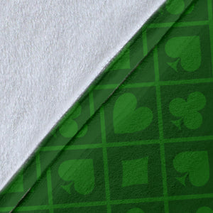 Casino Cards Suits Pattern Print Design 04 Premium Blanket