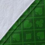 Casino Cards Suits Pattern Print Design 04 Premium Blanket