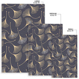 Gold Ginkgo Leaves Area Rug