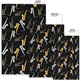 Saxophone Design Pattern Area Rug