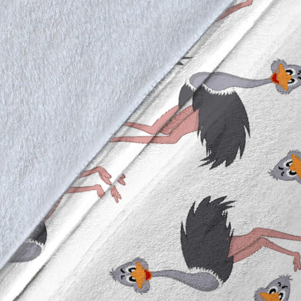 Ostrich Pattern Print Design 02 Premium Blanket