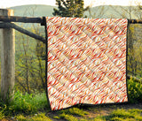 Fire Flame Watercolor Pattern Premium Quilt