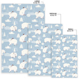 Cute Polar Bears Christmas Decoration Pattern Area Rug