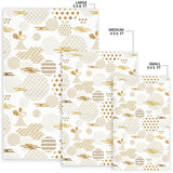 Beautiful Gold Japanese Pattern Area Rug