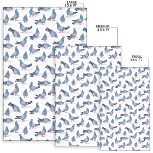 Pigeon Pattern Print Design 03 Area Rug