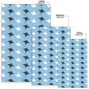 Stingray Pattern Print Design 03 Area Rug