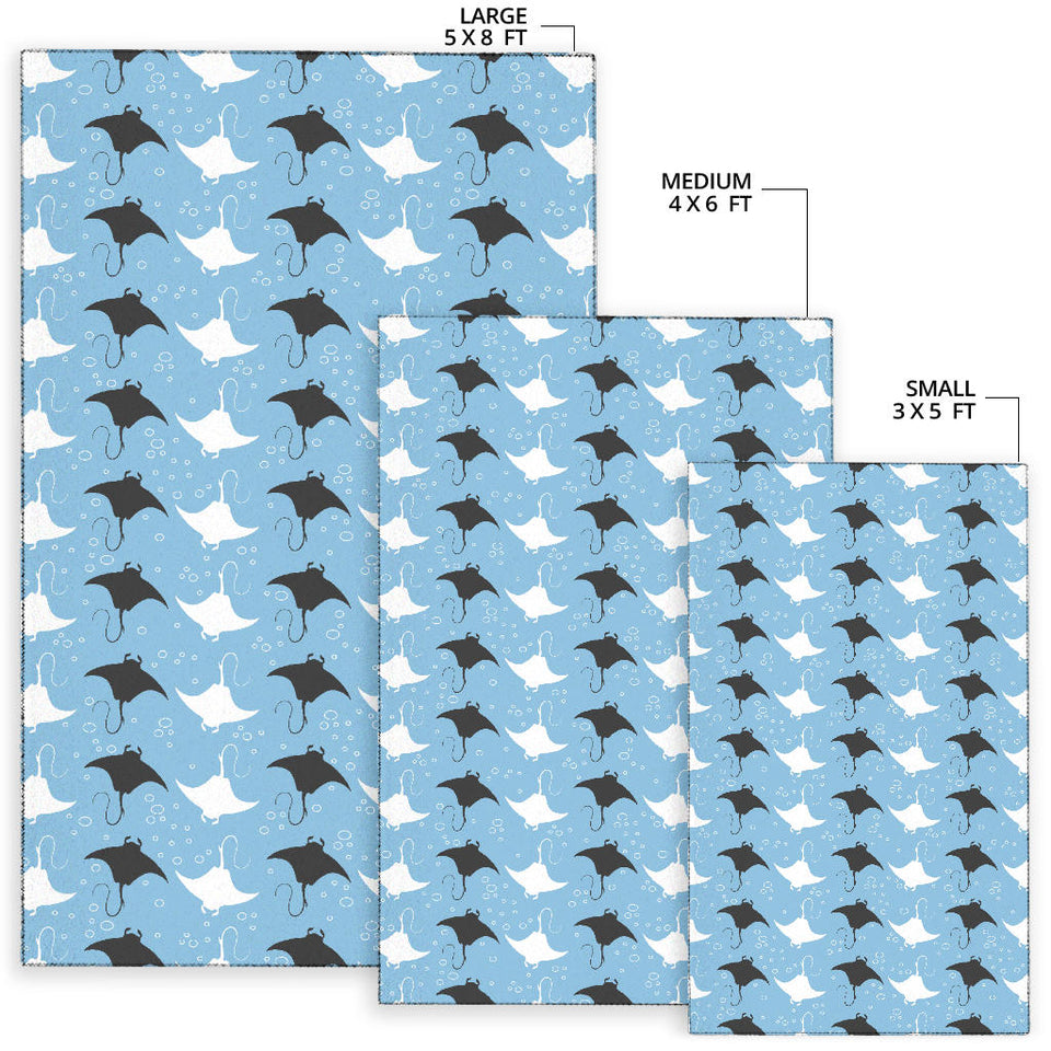 Stingray Pattern Print Design 03 Area Rug